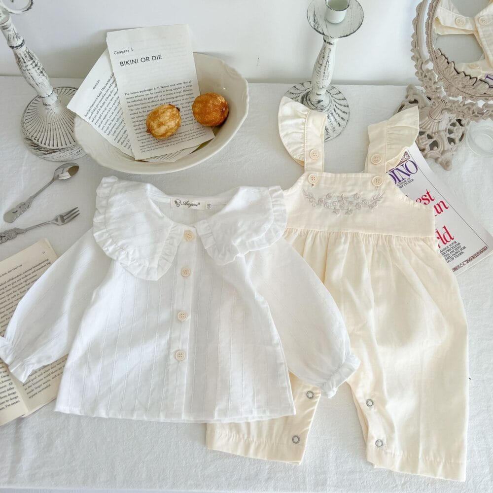 Tutina con bretelle neonata - immagine 6