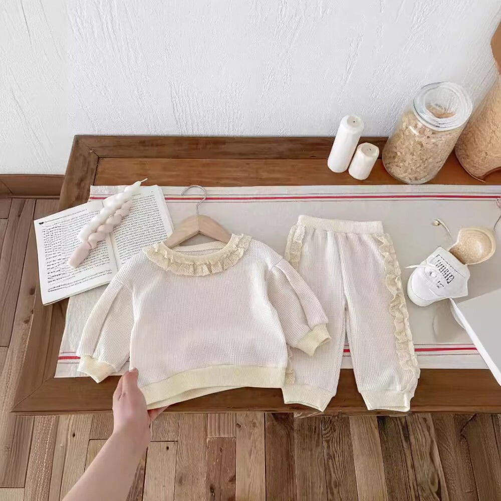 Pantalone e maglione in cottone neonata - immagine 2