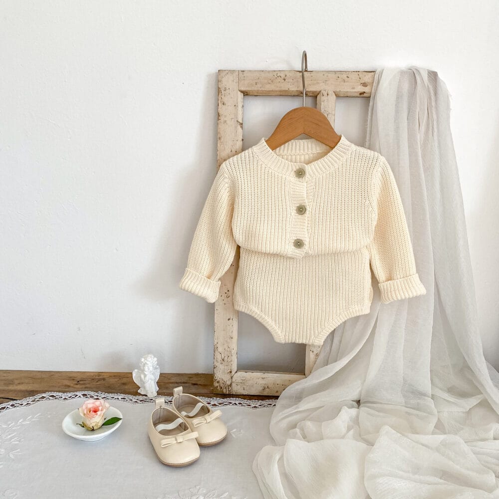 Maglione con slip in maglia neonata - immagine 5