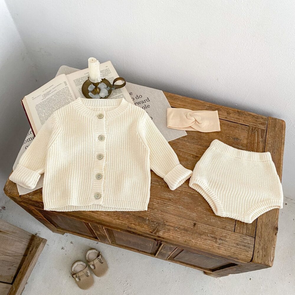 Maglione con slip in maglia neonata - immagine 4